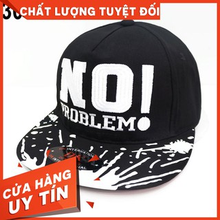 Nón Snapback Họa Tiết NO PROBLEM Thời Trang ( Đen 3013 ) - NÓN HẢI