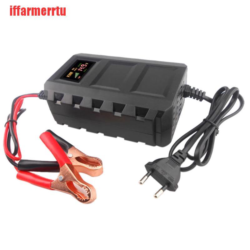 {iffarmerrtu}Car Battery Lead Acid Charger Automobile Motorcycle 12V 20A Intelligent LCD HZQ