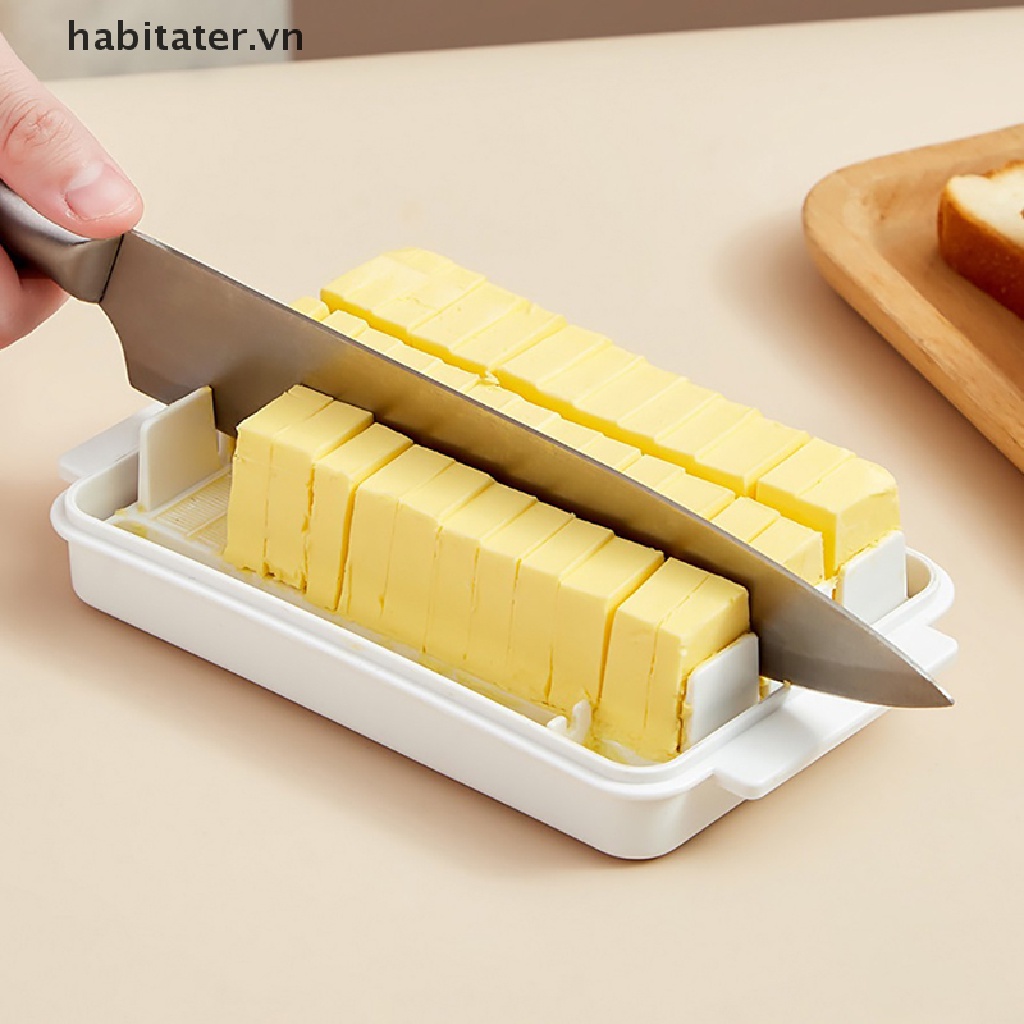 Khay Đựng Bơ / Phô Mai Trong Suốt Có Nắp Đậy Tiện Dụng Cho Nhà Bếp