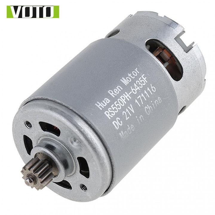 Motor thay thế máy khoan Pin VOTO DC RS550 21V 19000rpm, Motor 550 12 răng 21V (FREE SHIP)