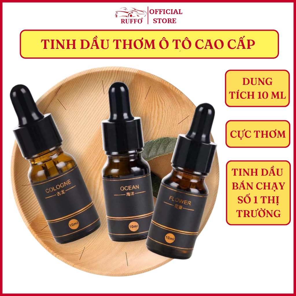Tinh Dầu Thơm Để Ô Tô Bàn Làm Việc - Nước Hoa Xe Hơi Ruffo Cao Cấp Dung Tích 10ml Mùi Hương Đặc Biệt