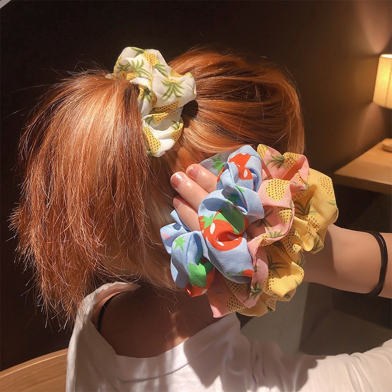 Dây buộc tóc vải satin kích thước lớn thời trang cho nữ