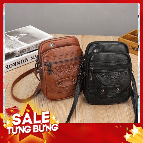 Túi đeo chéo da mềm đựng điện thoại phong cách Hàn Quốc siêu hot | BigBuy360 - bigbuy360.vn