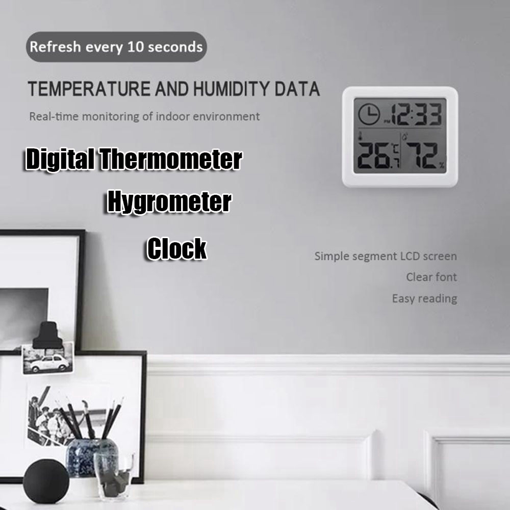 Máy Đo Độ Ẩm Và Nhiệt Độ Không Khí Kiêm Màn Hình Lcd