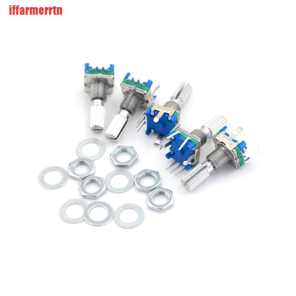 (IFN-COD) 5 Chiết Áp Mã Hóa Âm Thanh Kỹ Thuật Số Xoay EC11 5P Có Công Tắc 20mm