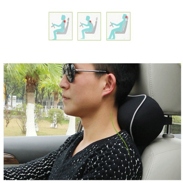 Sản Phẩm Bộ gối tựa cổ và lưng trên ô tô, chất liệu cao su non cao cấp DC-516 .