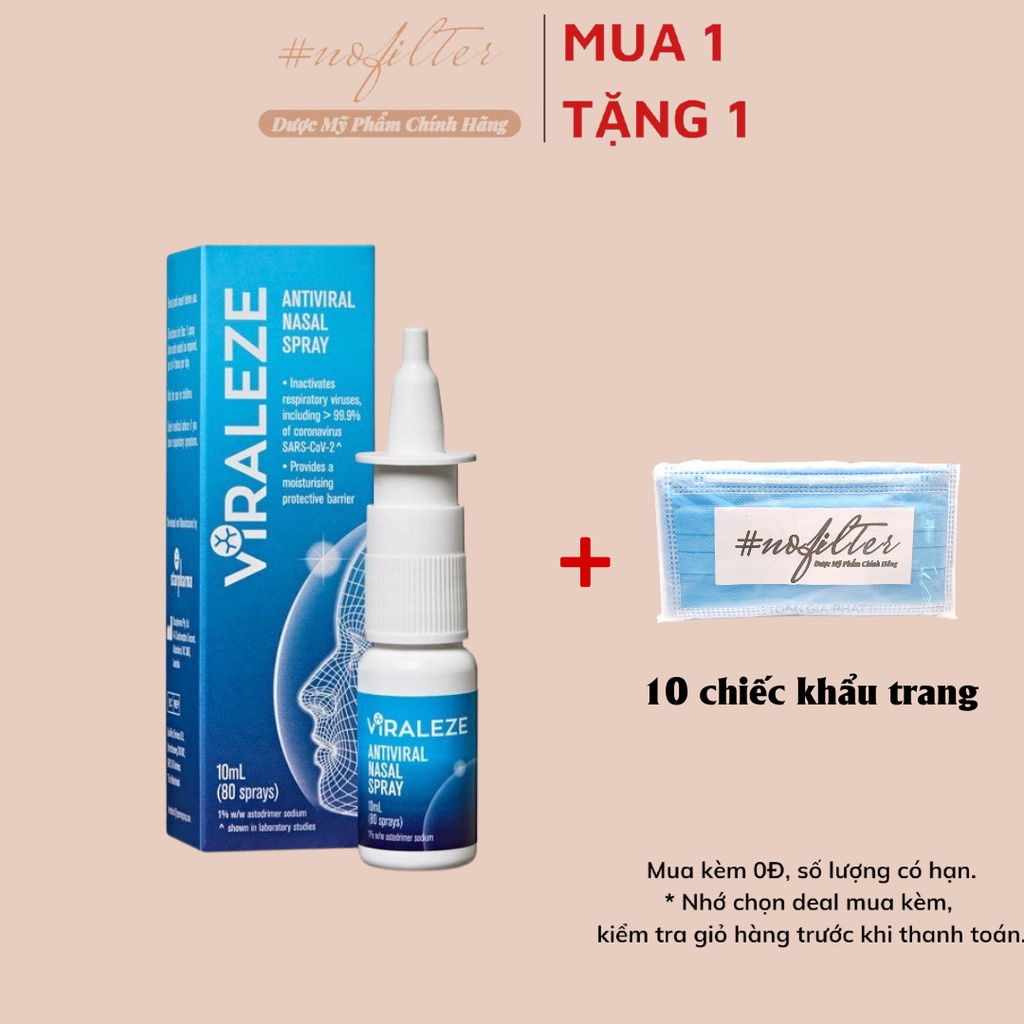 Xịt Mũi Kháng Khuẩn Dung tích 10ml VIRALEZE Nhập Khẩu Từ Australia