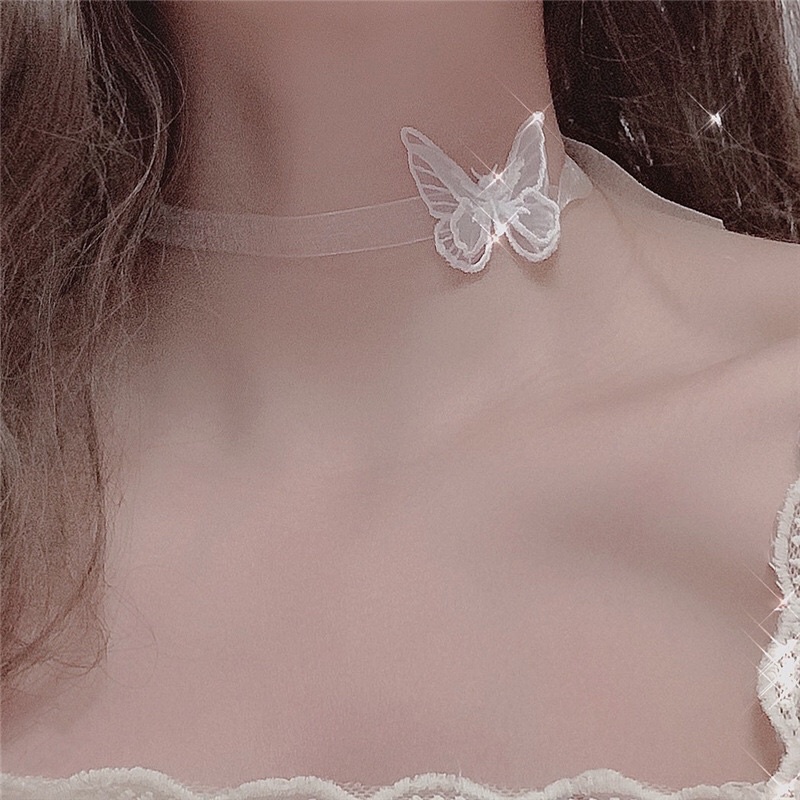 Vòng Choker Voan Bướm Độc Đáo Siêu Cá Tính