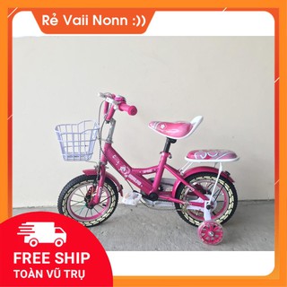 Xe đạp rẻ Xe đạp trẻ em cho bé - Khung thép, vành nhôm cao cấp 12 inch ( Hàng Nhập Nguyên Thùng)