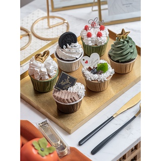 Mô hình bánh cupcake giả trang trí cửa sổ / bàn ăn tráng miệng