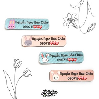 Set 10 Sticker ủi cho bé đi học CHỮ NHẬT - hình ủi - decal ủi tên bé - in theo yêu cầu