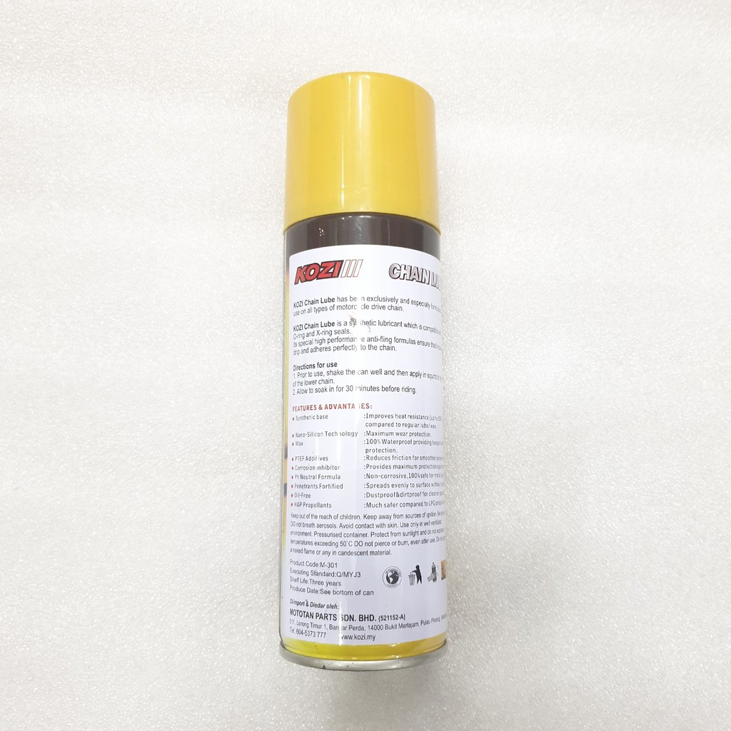 Chai xịt sên KOZI III Chain Lube 250ML ( Mẫu mới )