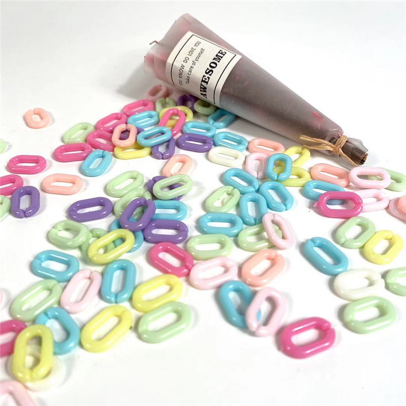 Set 100 Dây Xích Bằng Nhựa Acrylic 9mm x15mm Chuyên Dụng