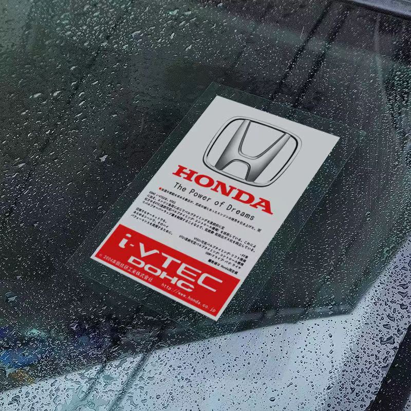Miếng Dán Tĩnh Điện Trang Trí Kính Chắn Gió Xe Hơi Honda City Vezel Stream Fit Freed Civic CRV Accord Jazz HRV CRZ