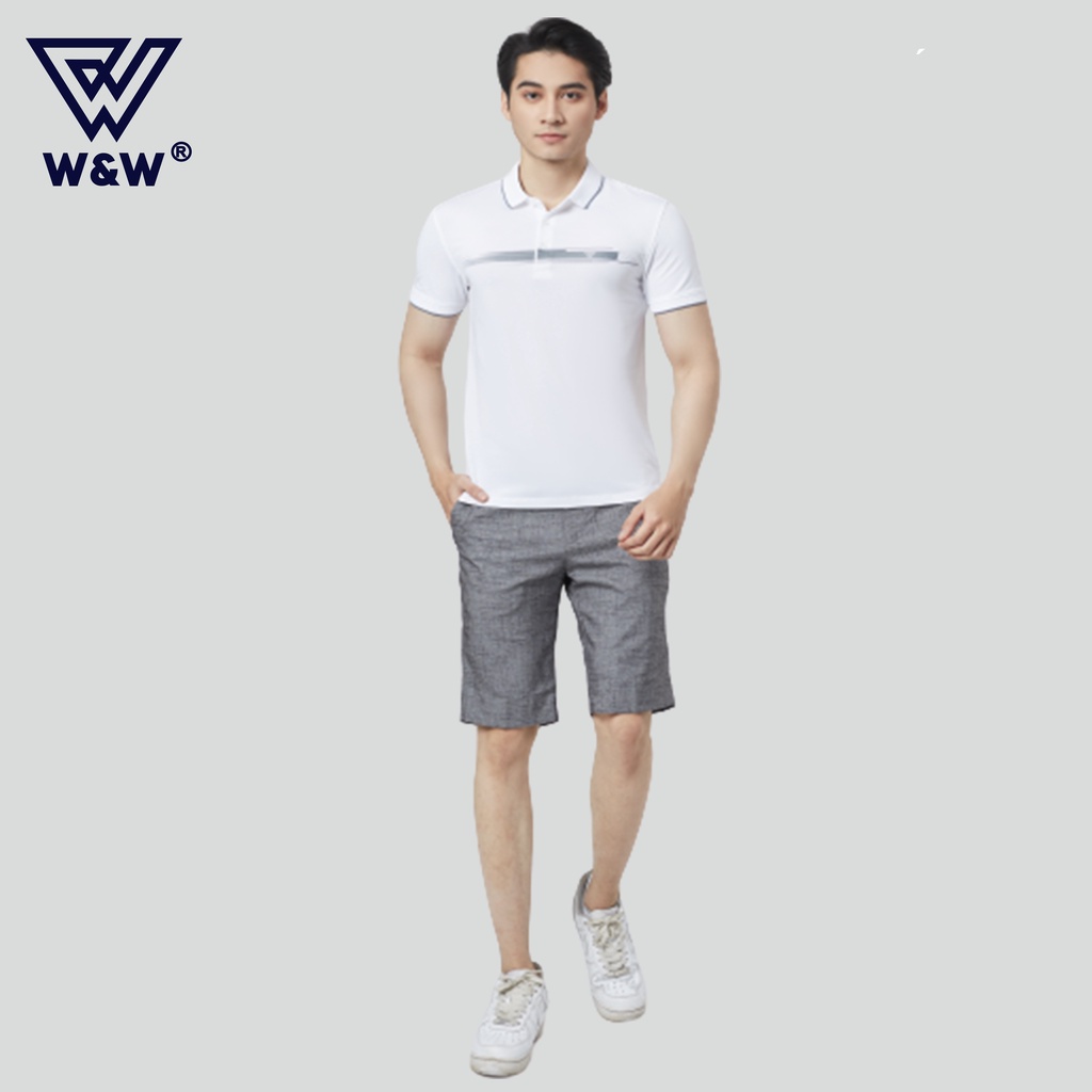 Áo Polo Nam Cộc Tay W&amp;W Dáng Slim Fit Lịch Lãm, Kiểu Dáng Trẻ Trung, Chất Vải Nhẹ Bền Màu Hạn Chế Nhăn Nhàu WPO84S