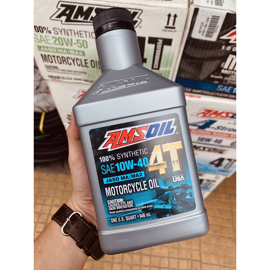 Nhớt Amsoil 10W40 4T Performance 946ml (Nhớt xe số)