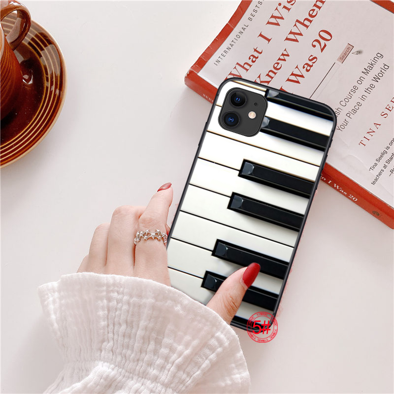 Ốp điện thoại mềm hình đàn piano cho iPhone 12 Mini 11 Pro XR XS Max