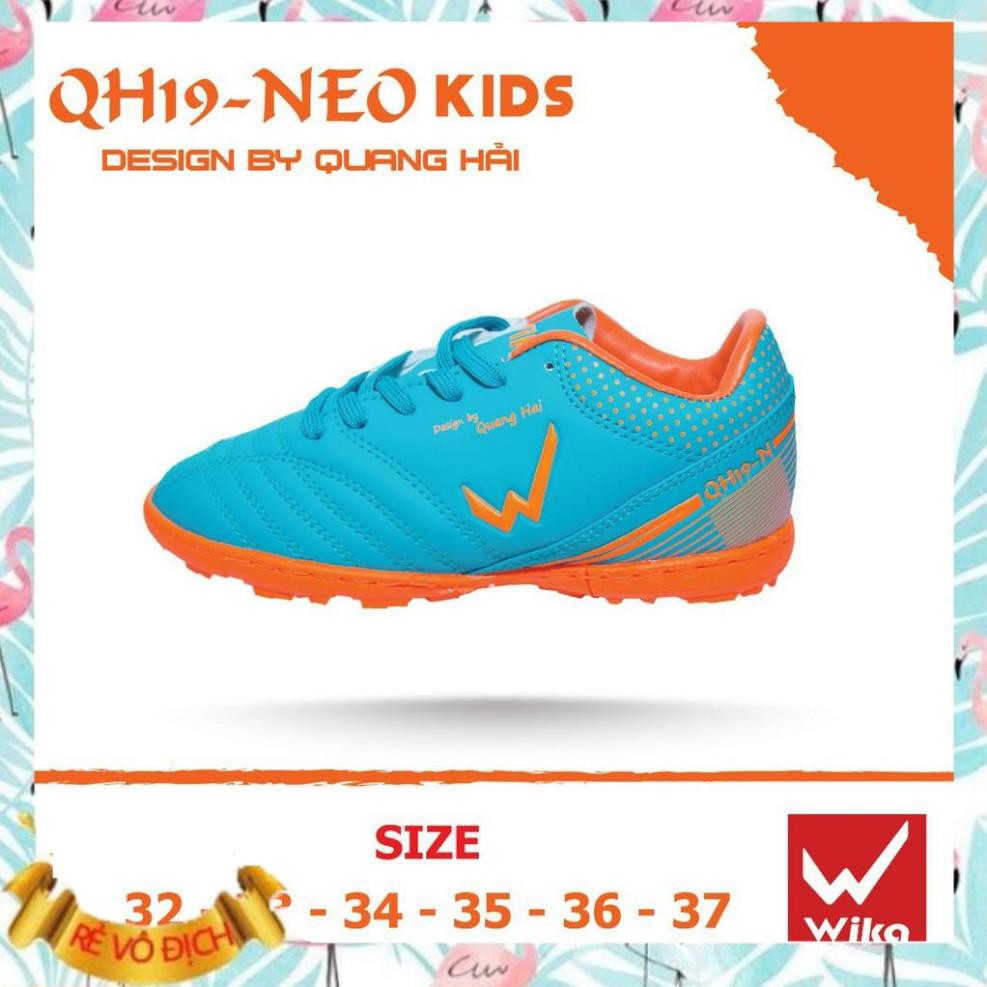 [Shop Bán Lỗ Xin Đánh Giá 5 ⭐] Giày bóng đá trẻ em wika KID QH19-NEO,giày đá bóng trẻ em hàng chính hãng khâu full đế tặ