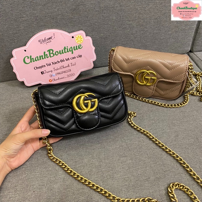 Túi Xách bản mini size 18 kèm dây phụ bên trong