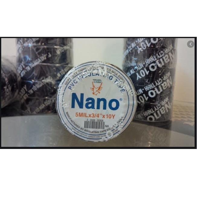 BĂNG DÍNH ĐIỆN NANO,BĂNG KEO CÁCH ĐIỆN (GIÁ 10 CUỘN)