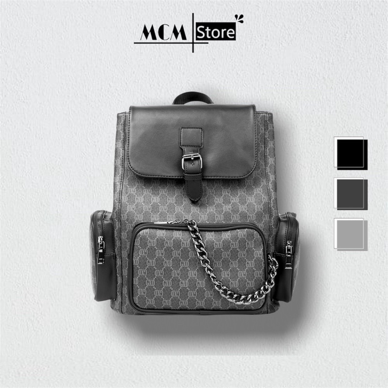 Balo Đi Học Nam Hàn Quốc Thời Trang Phong Cách Hoạ Tiết, Balo Da Cao Cấp Phong Cách Độc Đáo