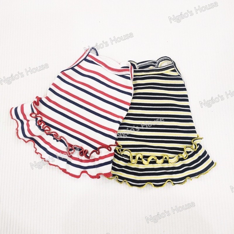 Đầm len sọc nhúng bèo dành cho chó mèo, thú cưng