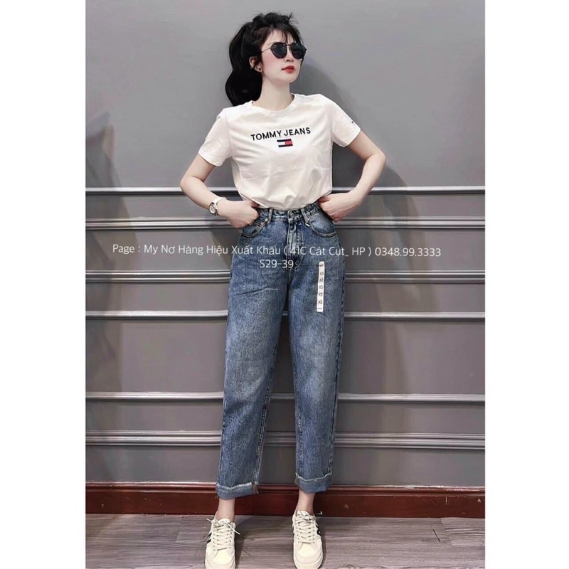 Sét áo thun Tom.my kèm quần jeans cá tính cho bạn gái - đủ size video ảnh thật