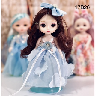  Đồ chơi búp bê Barbie công chúa dễ thương 17cm có khớp 3D cử động linh hoạt 