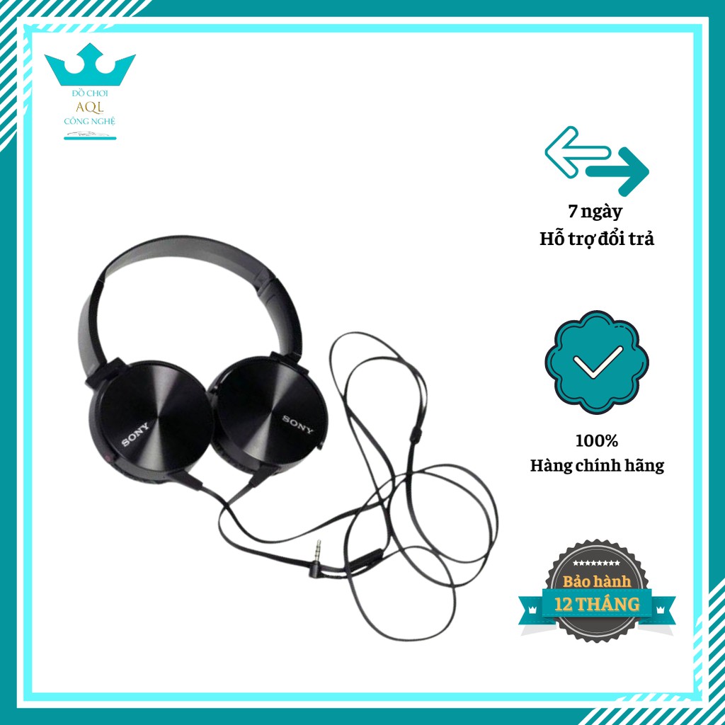 Tai Nghe Chụp Tai Có Dây Sony Head Phone XB450AP Có Mic Cho Điện Thoại Máy Tính