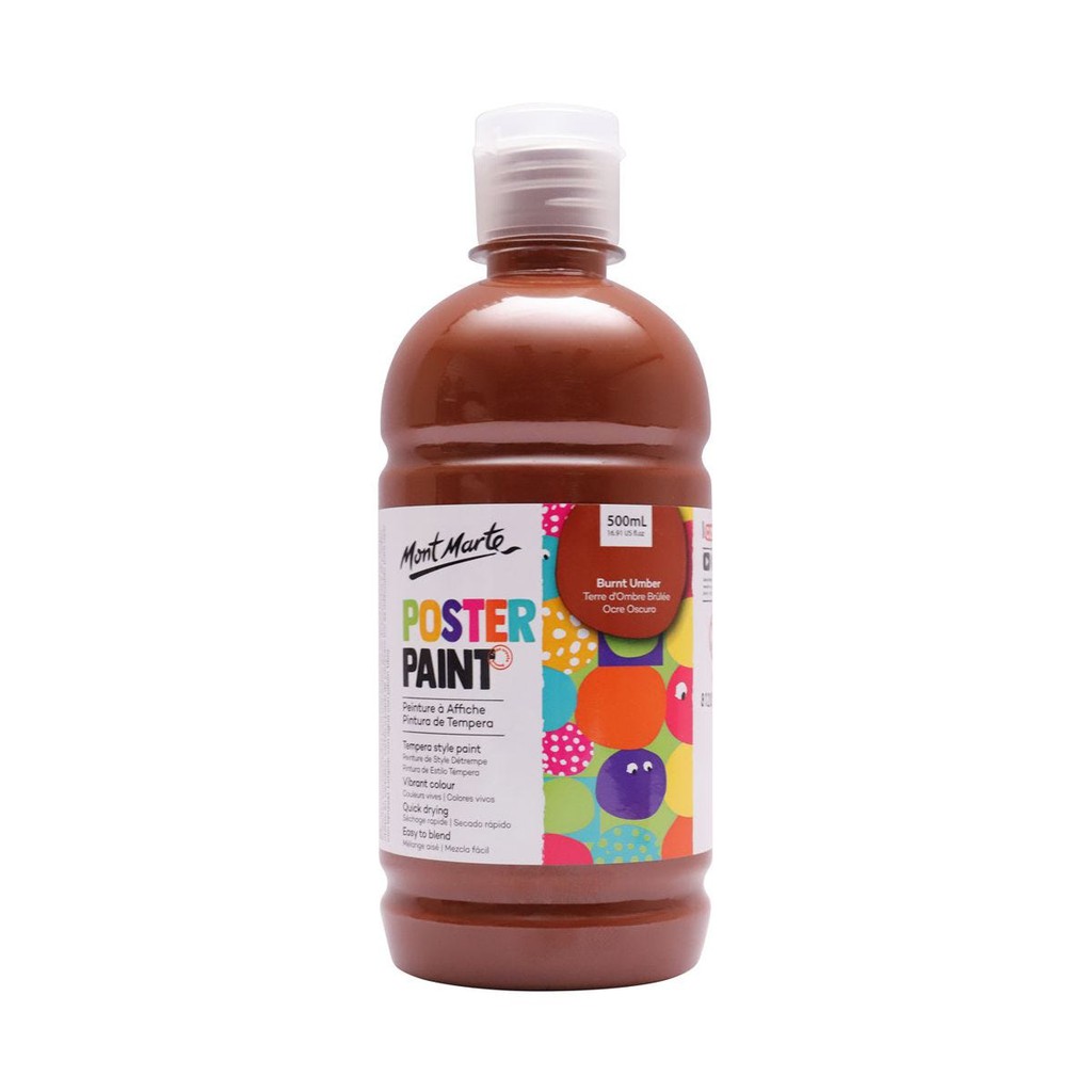 Màu Nước Poster Paint Mont Marte 500ml - Burnt Umber - MPST0009