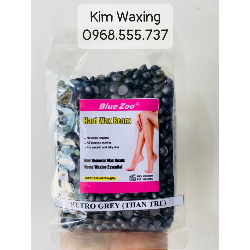 100g Sáp wax lông Bluezoo Retro  Premier Than tre dưỡng trắng da và ngăn ngừa kích ứng trên da