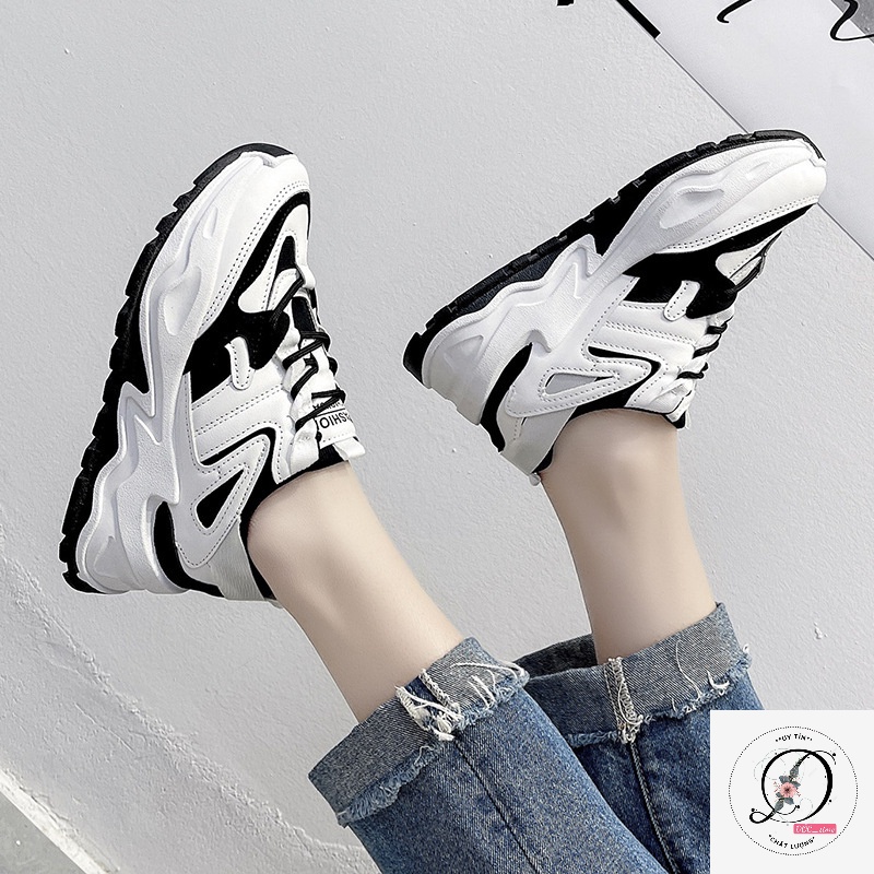 Giày thể thao Sneaker nữ💥FREESHIP 💥 giày đế độn ulzzang ĐẾ SÓNG QC