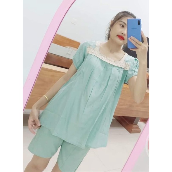 Bộ đồ bầu và sau sinh chất đũi lụa cực mát,áo có khoá dọc tiện cho bé tu ti,quần có chun chỉnh