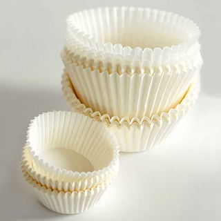 Combo 10 Bộ 1000 chén giấy cupcake trắng lót nướng bánh, giấy lót bánh bao đường kính mở rộng 9cm