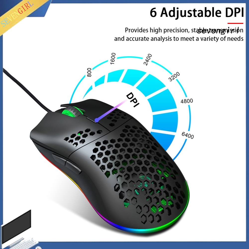 Chuột Chơi Game Có Dây Sev-J900 Tổ Ong 6400dpi | BigBuy360 - bigbuy360.vn