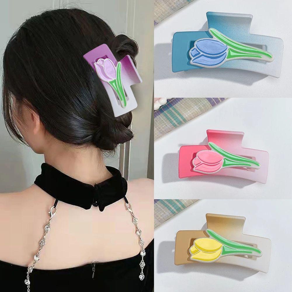 Kẹp Tóc Càng Cua Lớn Hình Hoa Thanh Lịch Dễ Thương Cho Nữ