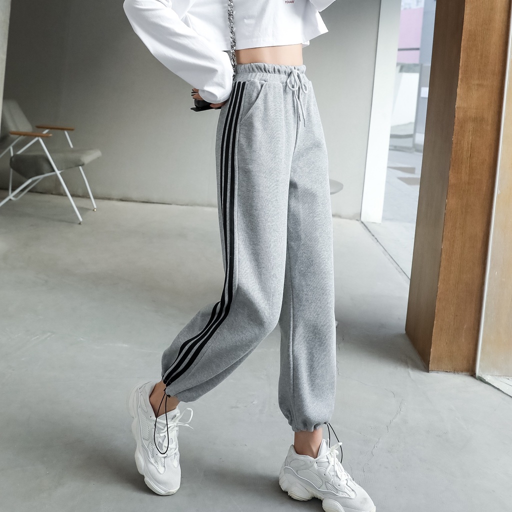 Quần Jogger nữ 3 Sọc Bo Chun_chất umi hàng đẹp 202