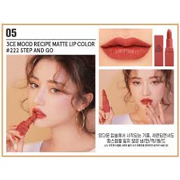 SON LÌ 3CE MOOD RECIPE MATTE LIP COLOR MỚI 2017