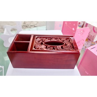 Hộp đựng giấy ăn gỗ Hương