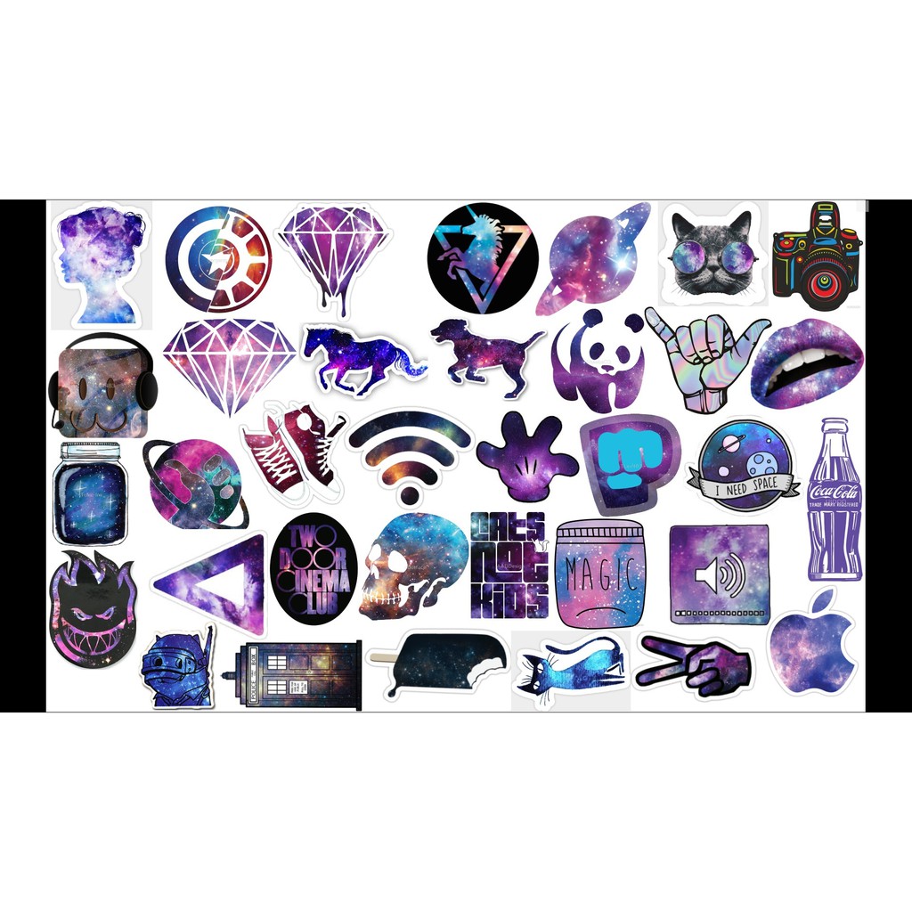 STICKER galaxy decan dán Vali, xe, barber shop, Mũ bảo hiểm , macbook, đàn, tường... Nhập mã GIẢM GIÁ khi mua từ 3 set