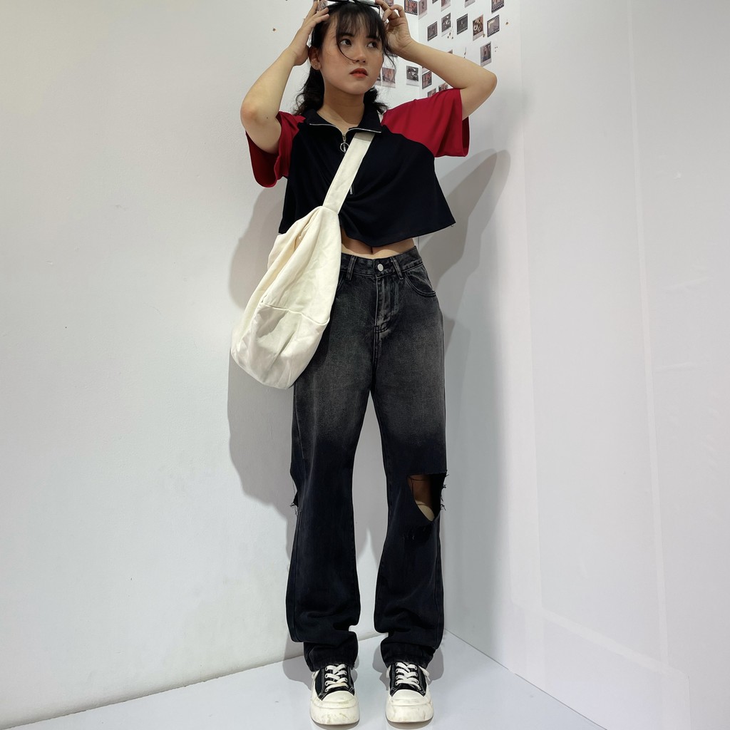 [ẢNH THẬT ĐỘC QUYỀN REPLEI1986] Quần jeans suông ombre 5048