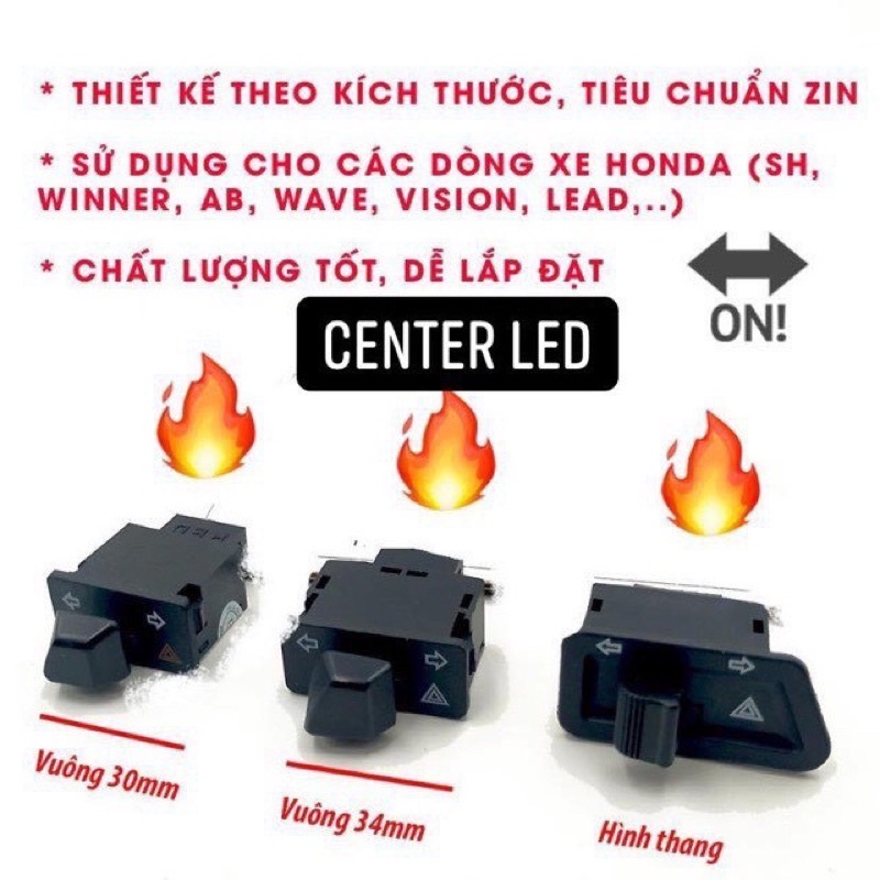 Công Tắc Hazard Gắn Zin Nháy 4 Xi Nhan Xe Máy