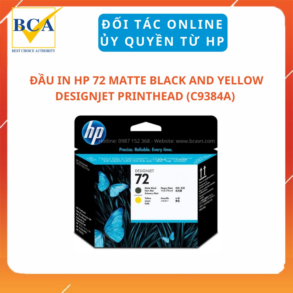 Đầu In HP 72 Matte Black and Yellow DesignJet Printhead