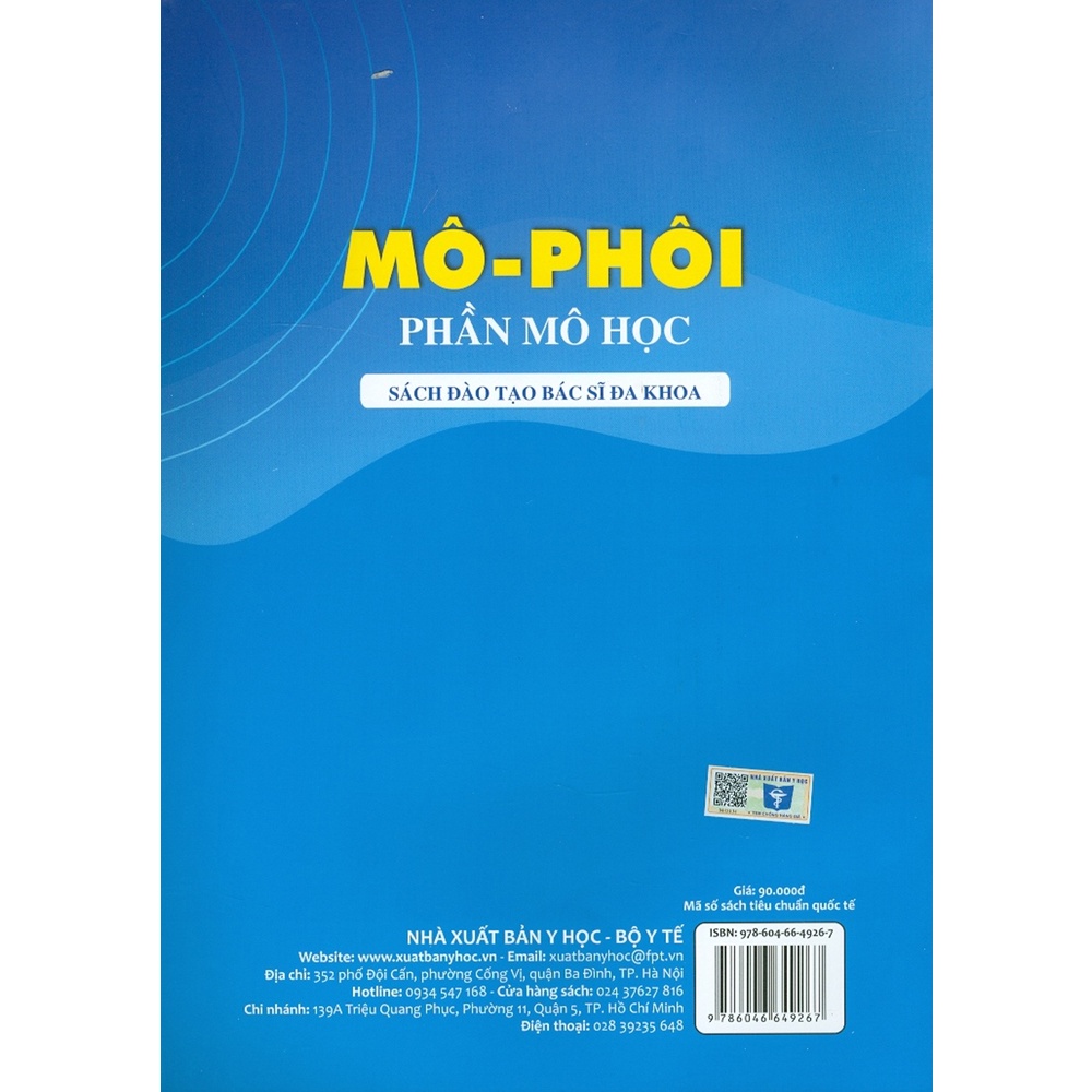 Sách - Mô-Phôi - Phần Mô Học (Sách Đào Tạo Bác Sĩ Đa Khoa)