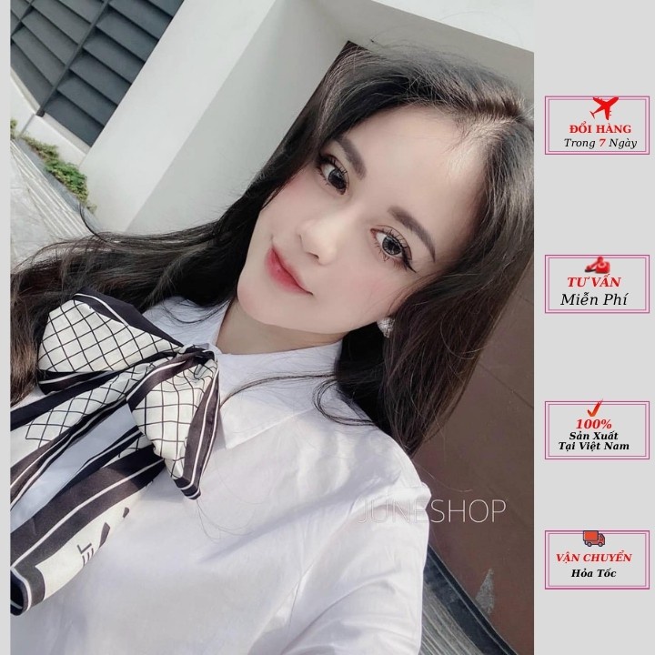 áo sơ mi nữ lụa cổ kiểu buộc nơ dài tay công sở phong cách thời trang hàn quốc kiểu dáng LyLy Shop