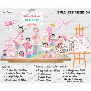 Combo Chibi Sinh Nhật Nhiều Mẫu Cho Bé Siêu Xinh