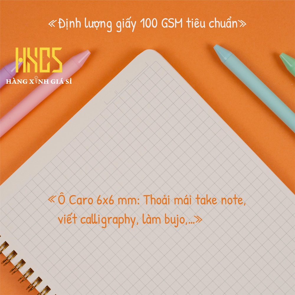 Sổ lò xo kép B5 Klong Ms GIẤY DÀY 100 GSM