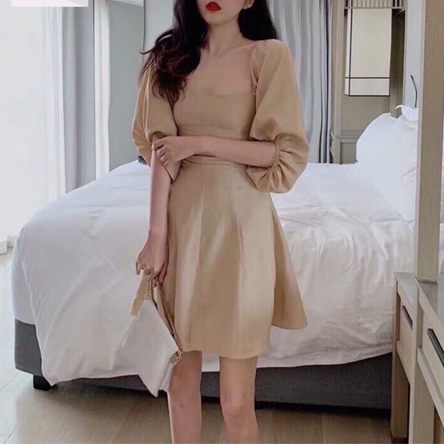 (Ảnh thật 3 MÀU) ĐẦM DỰ TIỆC DÁNG XOÈ TAY PHỒNG PHỐI VOAN GIÁ RẺ KÈM ẢNH THẬT | BigBuy360 - bigbuy360.vn