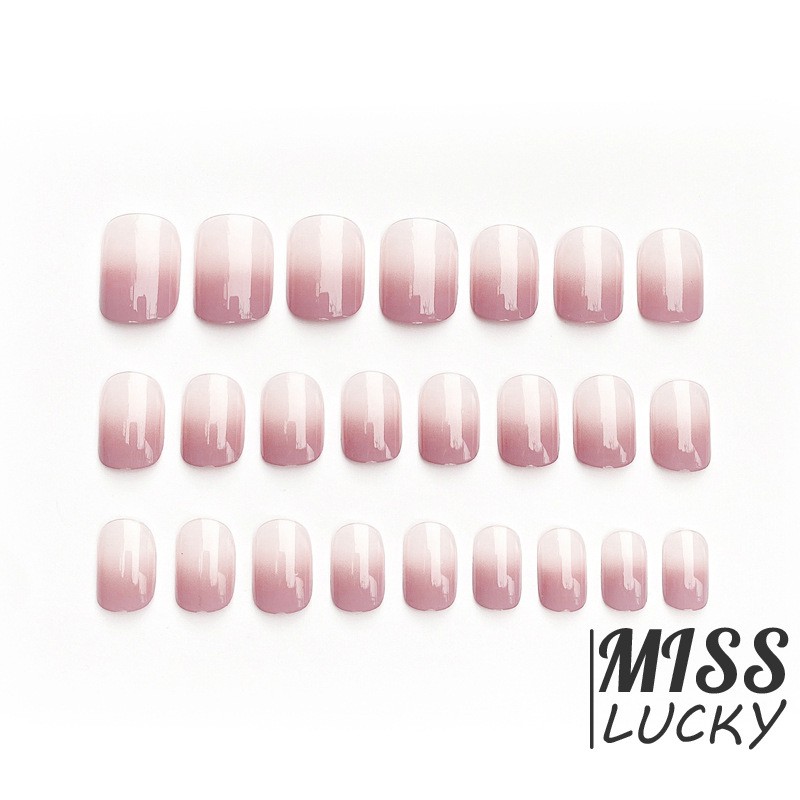 Set 24 móng tay giả màu gradient kèm keo dán tiện dụng