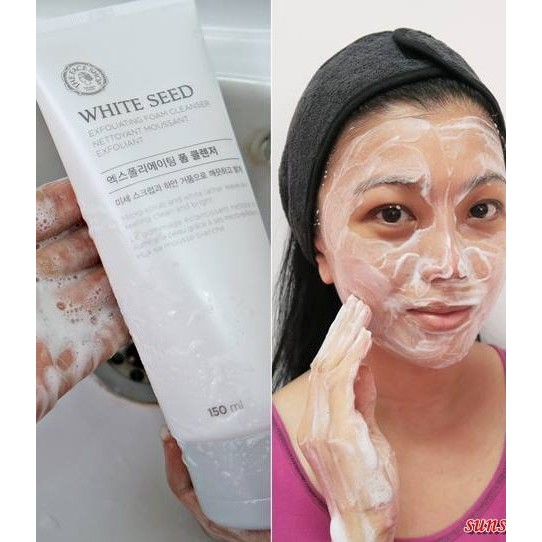 Sữa Rửa Mặt Làm Trắng Sáng Da  WHITE SEED EXFOLIATING CLEANSING FOAM